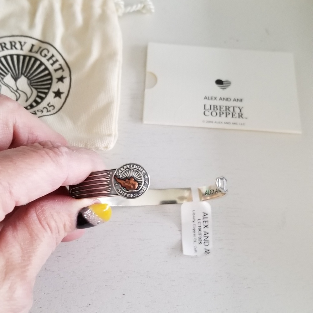 Alex and Ani liberty copper cuff bracelet